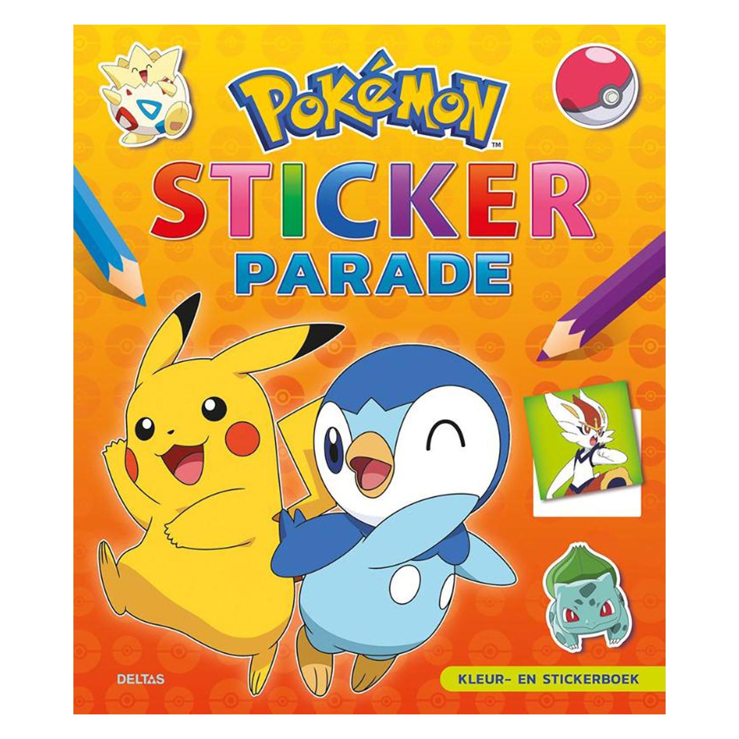 Deltas pokemon sticker parade kleur- en stickerboek