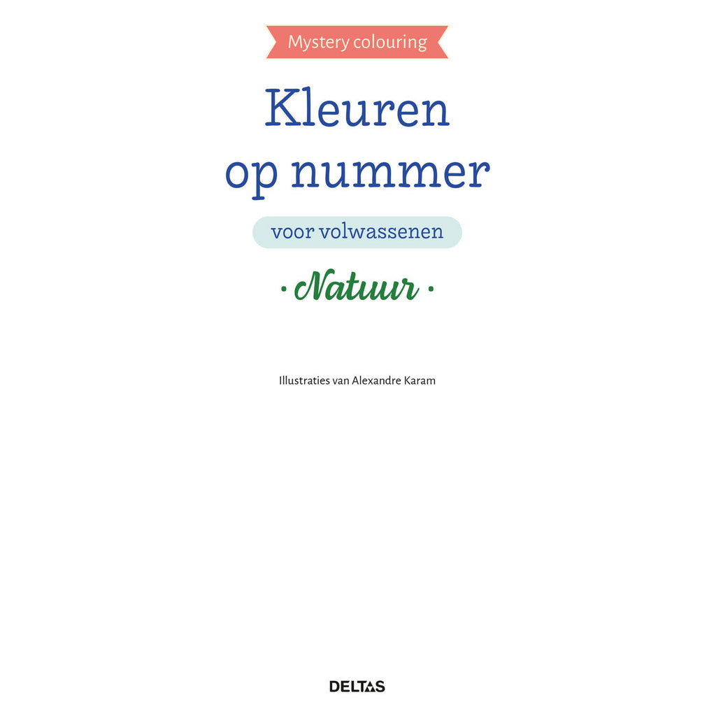 Deltas kleuren op nummer v. volwassenen natuur