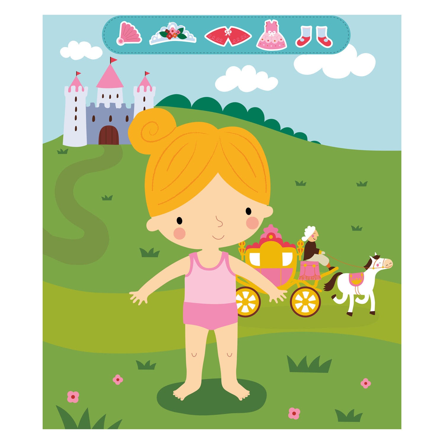 Deltas - Deltas Little princess sticker fun - aankleedpoppen / little princess sticker fun - poupées à habiller