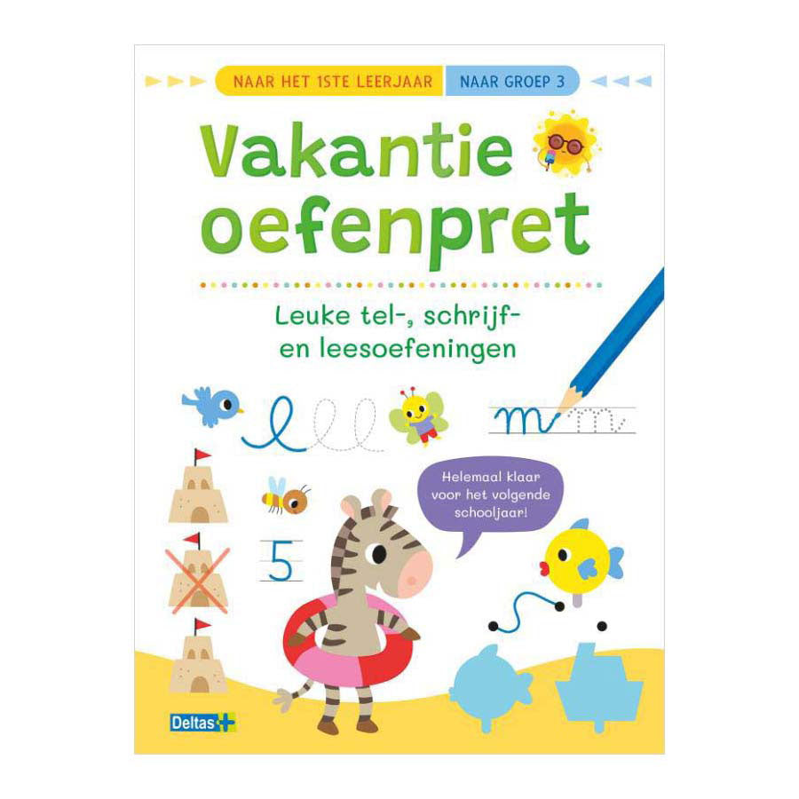 Deltas - Deltas Vakantie oefenpret leuke tel- en schrijfoefeningen - naar groep 3
