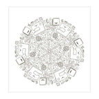 Deltas kawaii mandala kleurpret