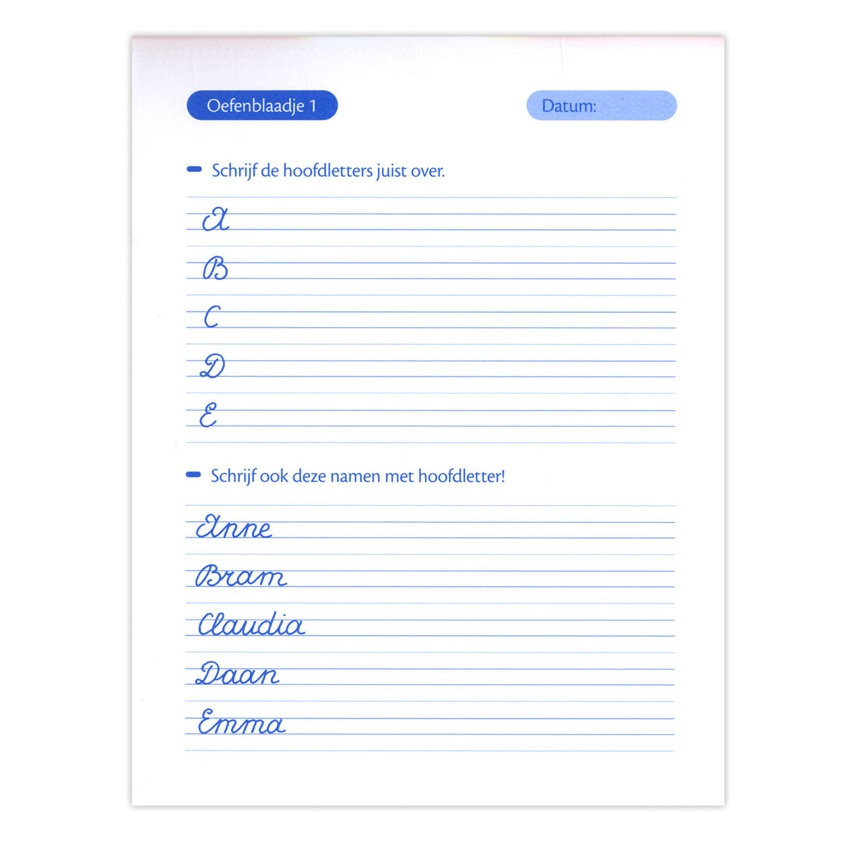 Deltas - Deltas Oefenblaadjes schrijven (7-8 j.)