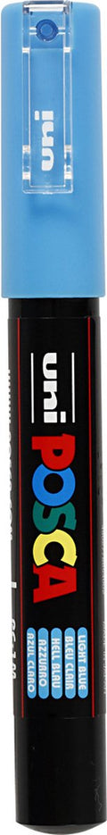 Uni posca verfmarker 1mc lichtblauw - conische punt - 1 mm
