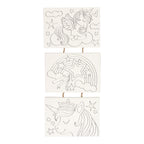 Wins holland canvas schilderset eenhoorn, set van 3 stuks.