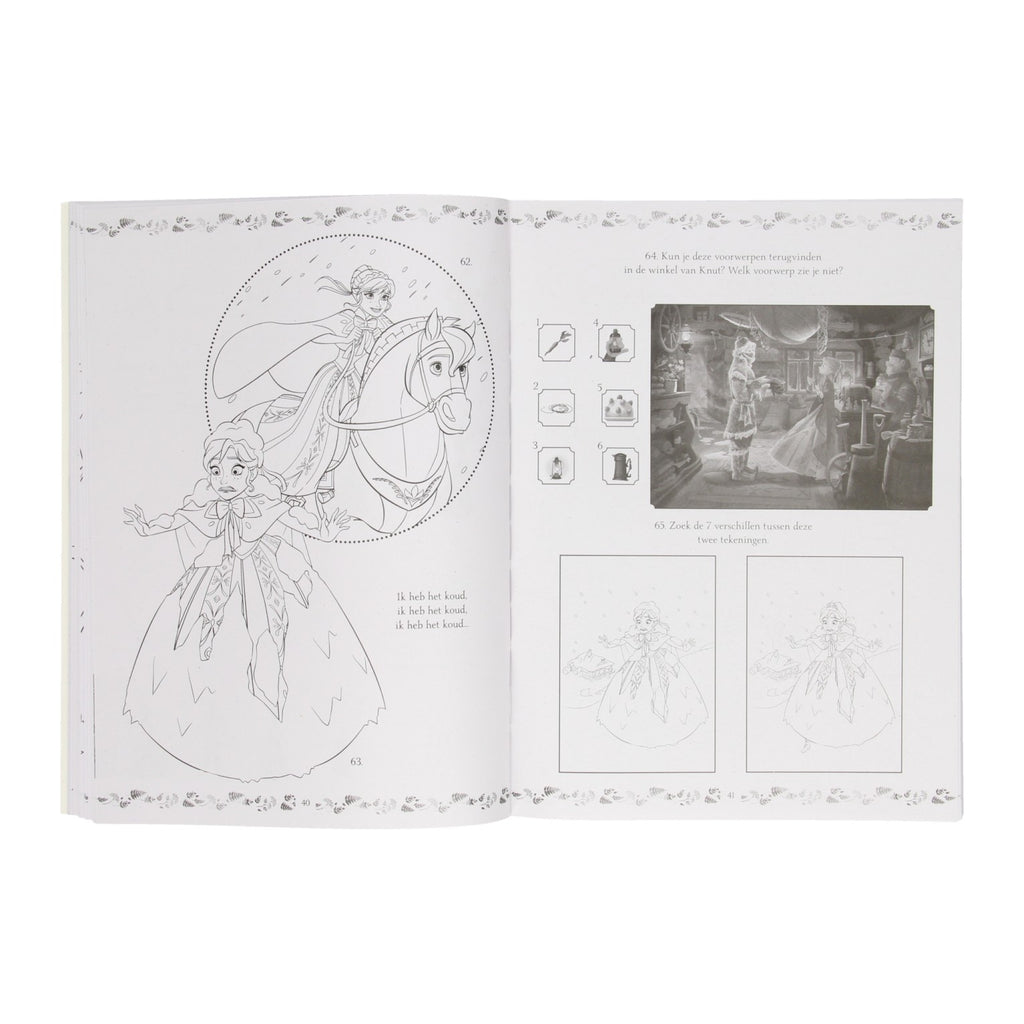 Disney Frozen - Frozen kleur en spelletjesboek - 365 activiteiten - voor vakantie - a4 formaat