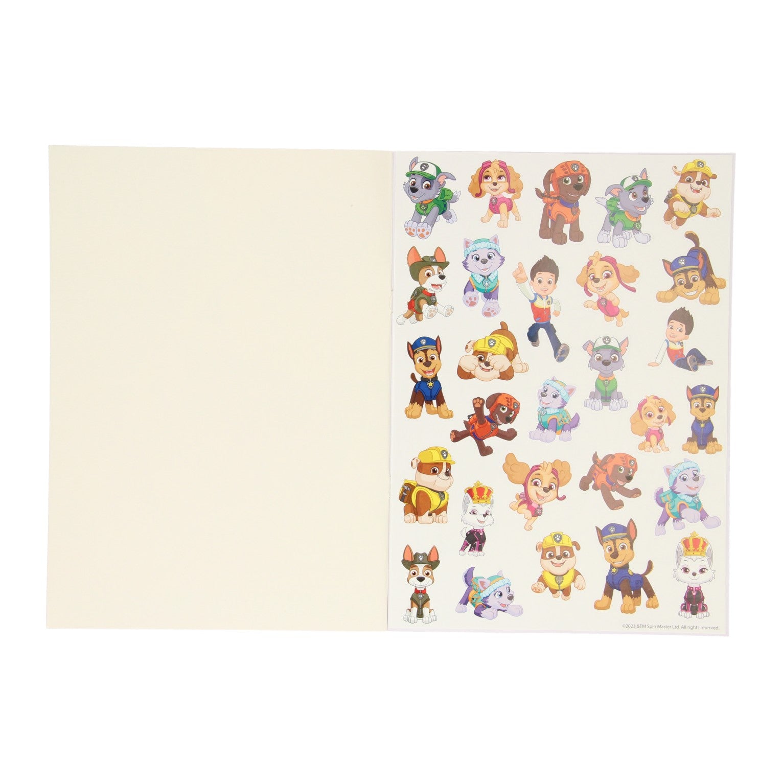Paw patrol kleuren op nummer + stickers