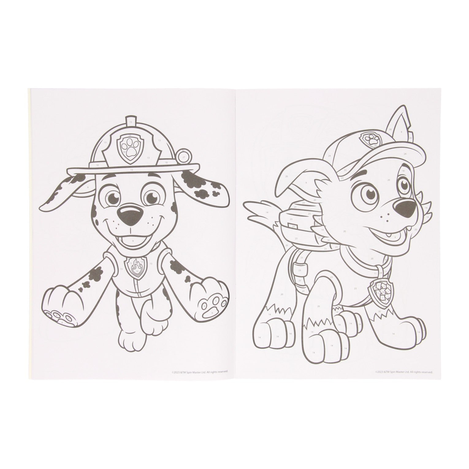 Paw patrol kleuren op nummer + stickers