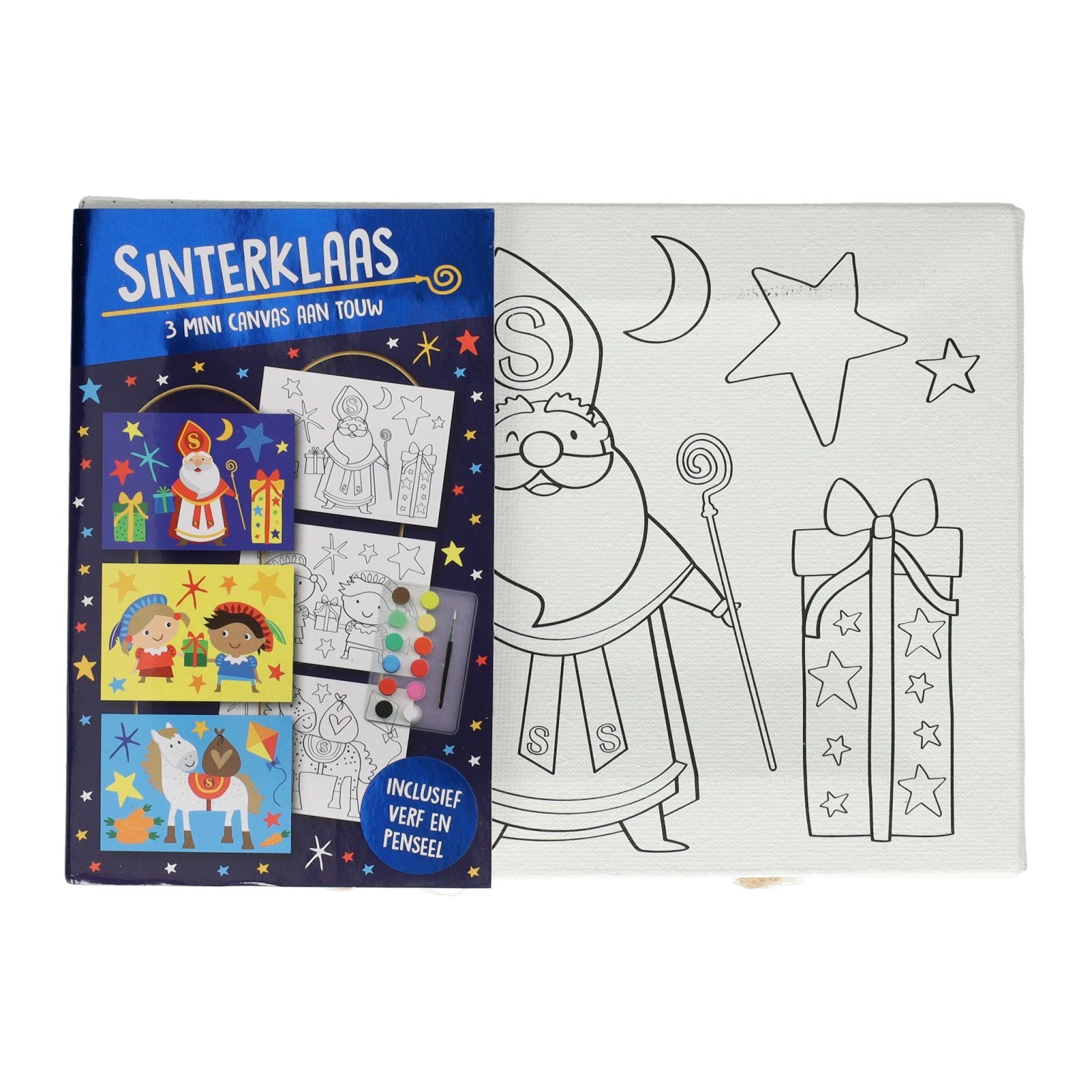 Wins holland canvas collage sinterklaas verfset, 3st.