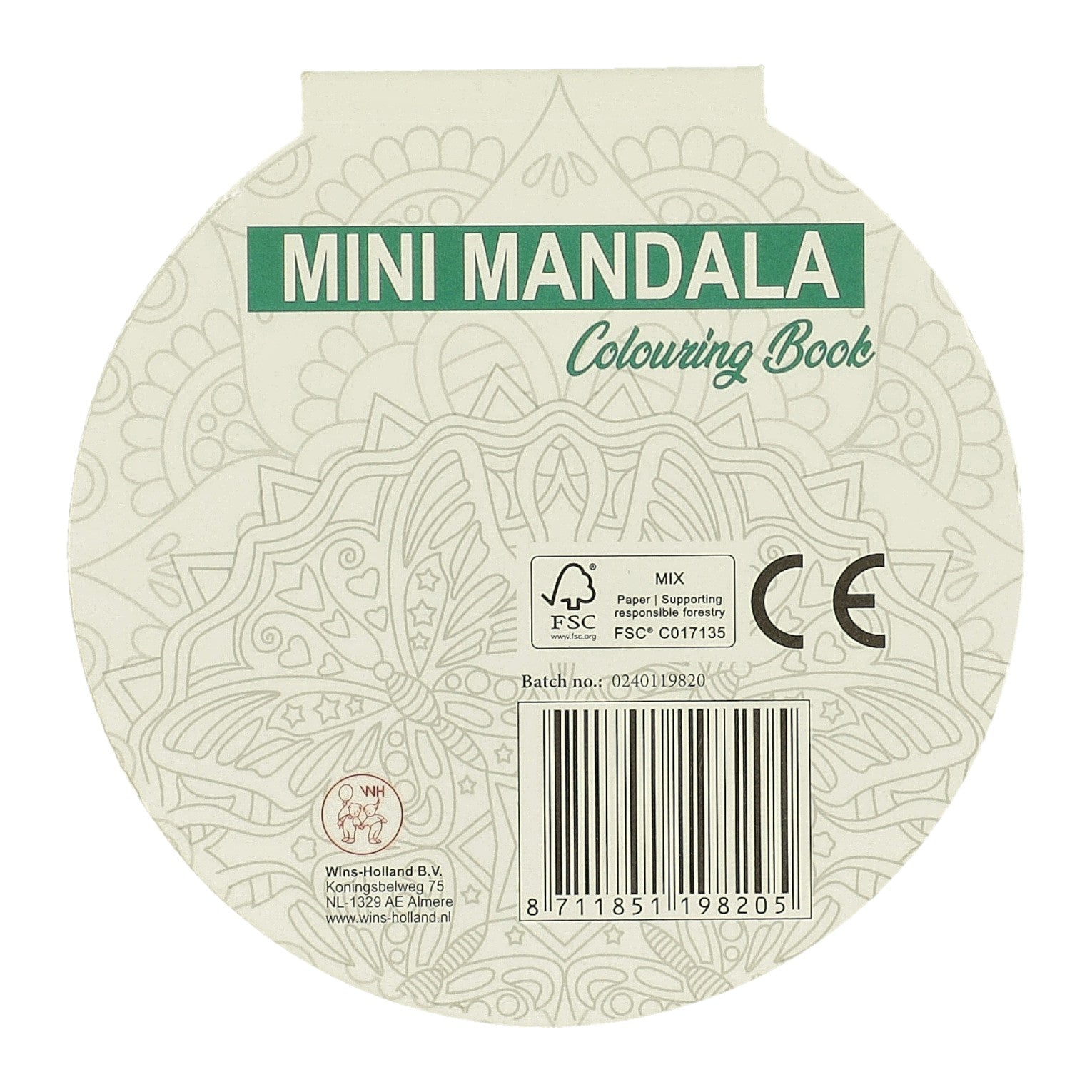 Wins Holland - Wins Holland Mini mandala kleurboek rond