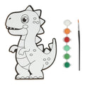 Wins holland canvas schilderen - dino - incl penseel en 6 kleuren verf