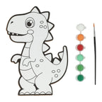 Wins holland canvas schilderen - dino - incl penseel en 6 kleuren verf