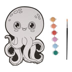 Wins Holland - Wins Holland Canvas schilderen - octopus - incl penseel en 6 kleuren verf