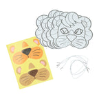 Wins Holland - Wins Holland Kleur je eigen masker leeuw - 4 maskers