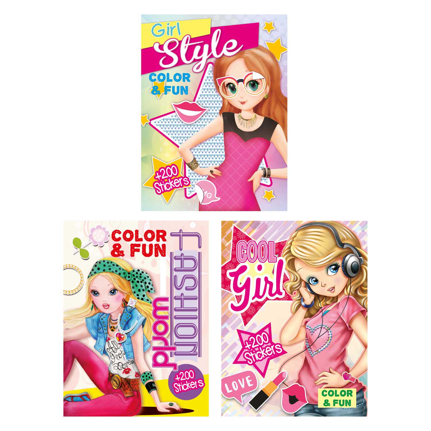 Boek Specials Nederland- Boek Specials NederlandColor & fun girls kleurboek met 200 stickers