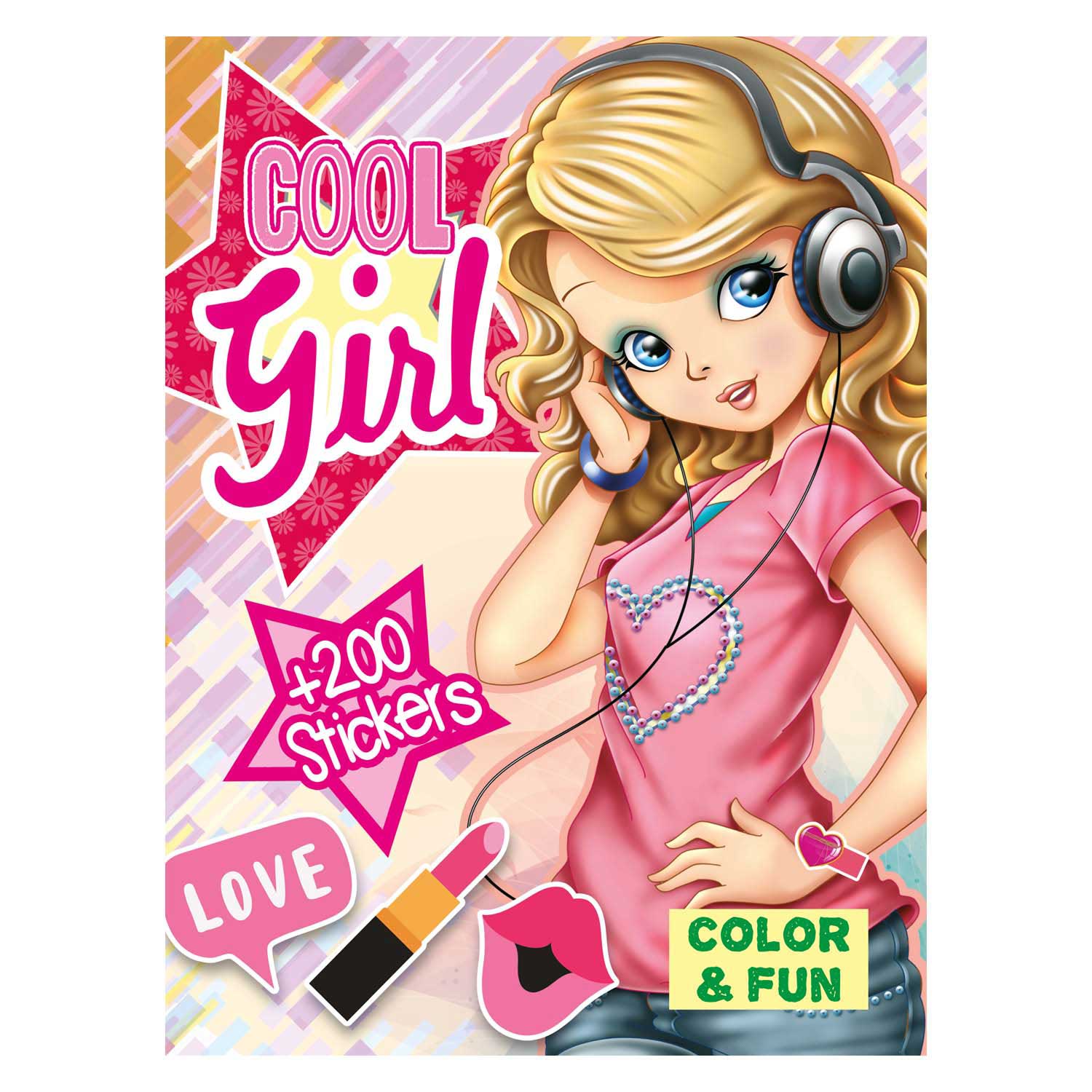 Boek Specials Nederland- Boek Specials NederlandColor & fun girls kleurboek met 200 stickers