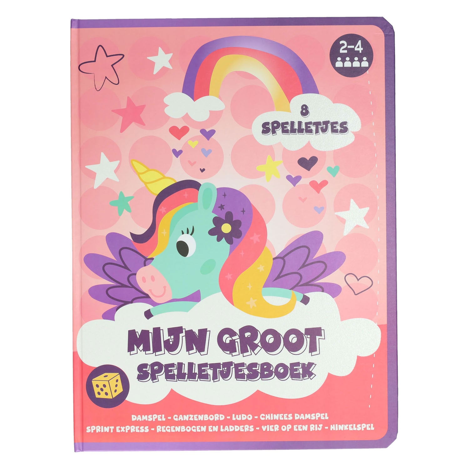 Wins Holland - Wins Holland Bordspellen boek 8 spellen eenhoorn - 3jr.