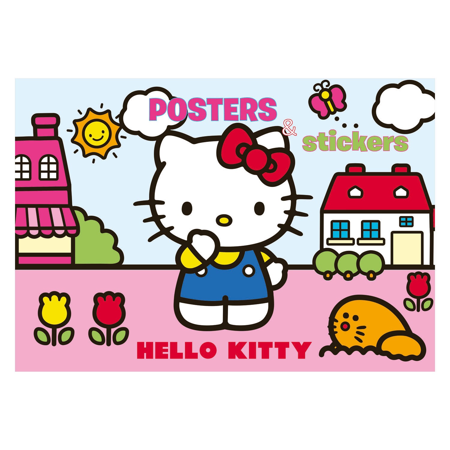 Boek specials nederland bv hello kitty posterboek om te kleuren met stickers