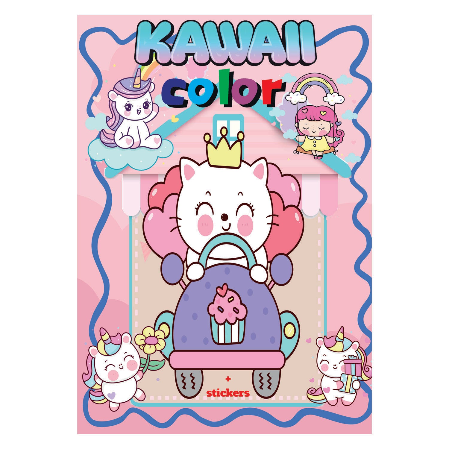 Boek Specials Nederland- Boek Specials NederlandKawaii color + stickers kleurboek