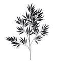 No Brand - No Brand Kunstblad bamboo spray mat zwart 98cm