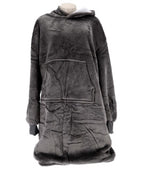 No Brand - No Brand Hoodie plaid sherry 70x110 cm charcoal grey