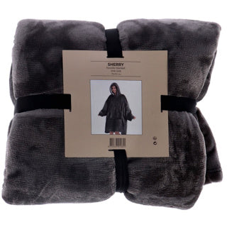 No Brand - No Brand Hoodie plaid sherry 70x110 cm charcoal grey