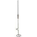No brand kersten kandelaar metaal beige 8x8x40 cm