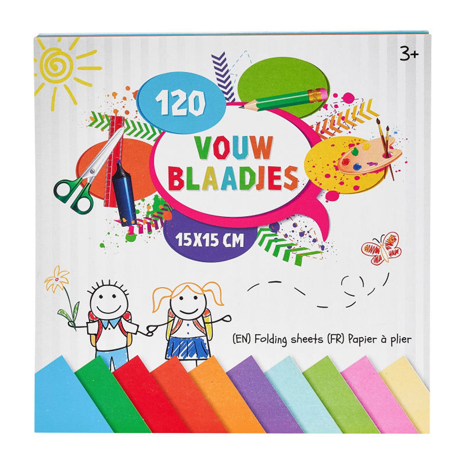 Vouwblaadjes 15x15 cm 120 stuks | 6 stuks