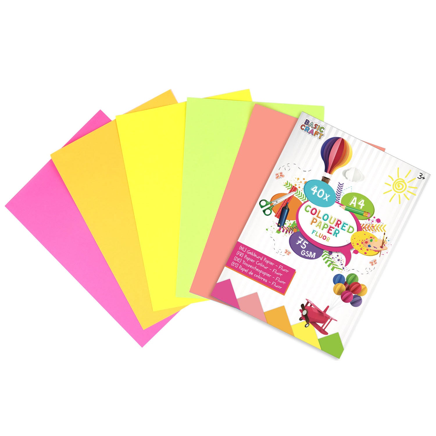 Craft Sensations - Craft Sensations Gekleurd papier a4 40 vellen
