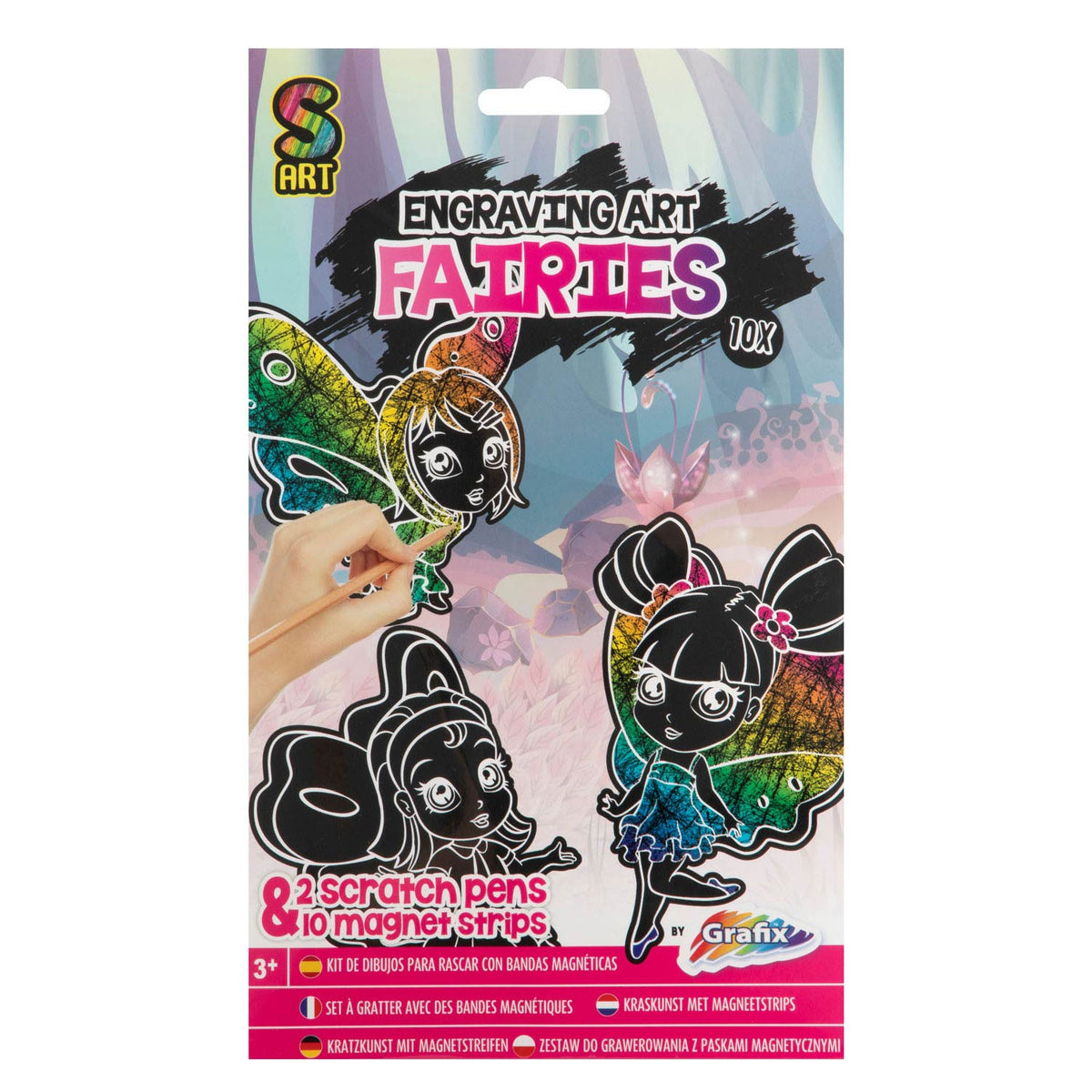 Creative Craft Group - Creative Craft Group Scratch set magneten feeën 10 stuks