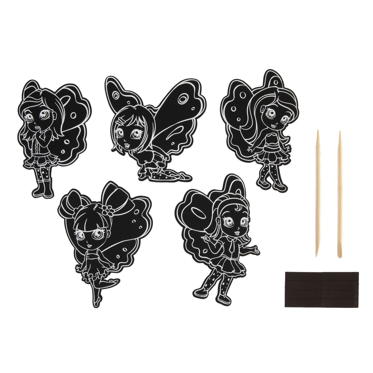 Creative Craft Group - Creative Craft Group Scratch set magneten feeën 10 stuks
