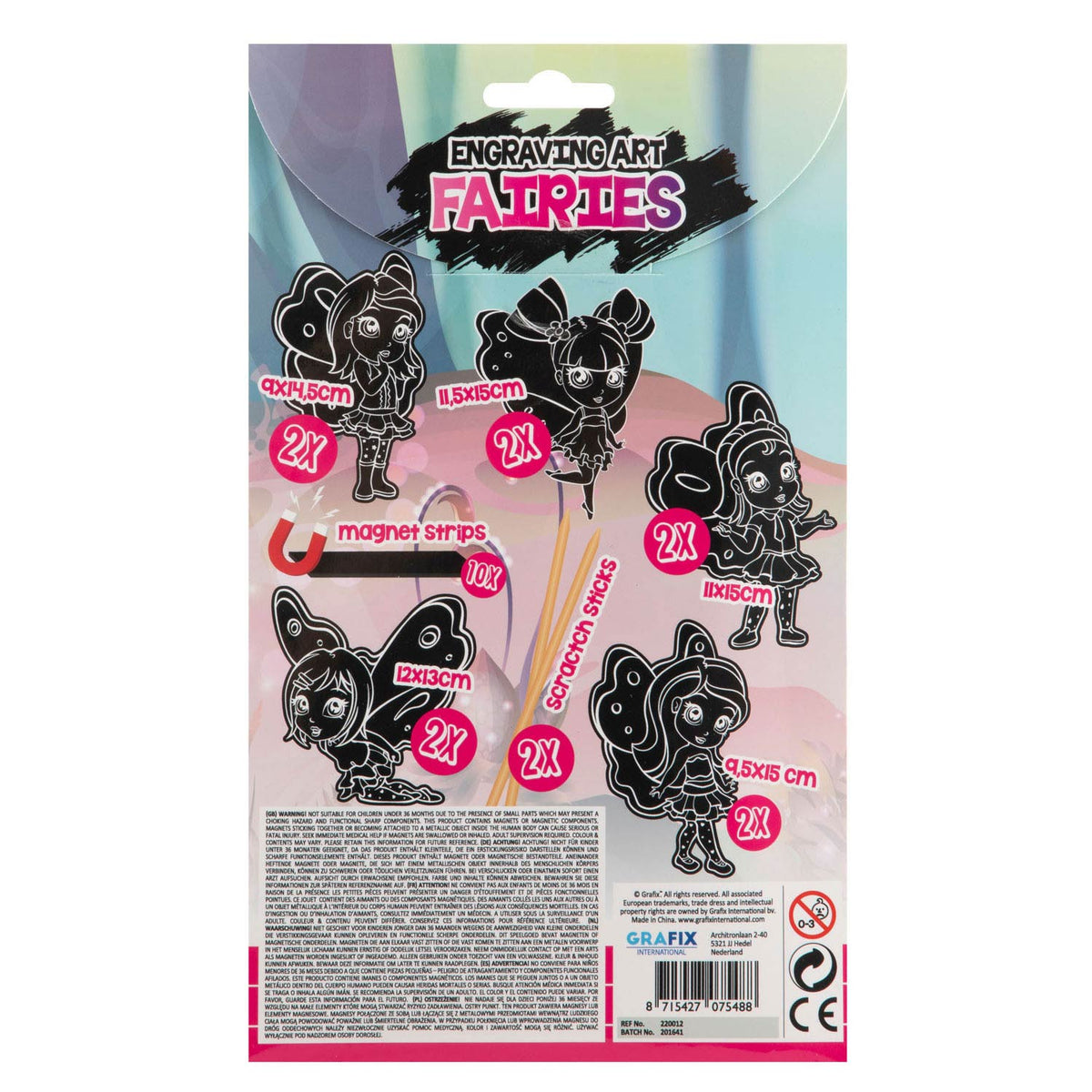 Creative Craft Group - Creative Craft Group Scratch set magneten feeën 10 stuks