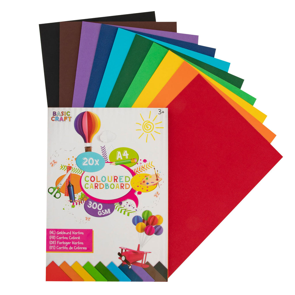 Creative Craft Group - Creative Craft Group Gekleurd karton a4 20 vellen 300 gsm