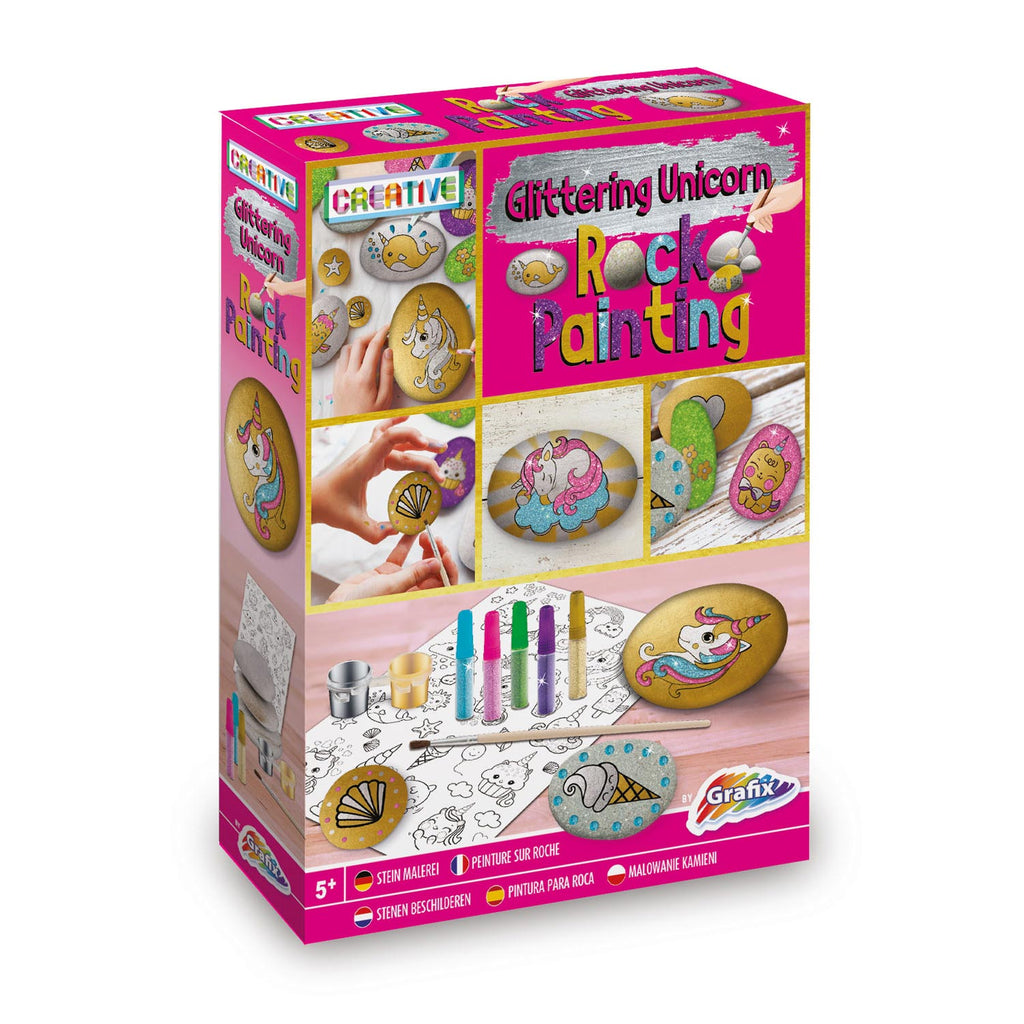 Grafix - Grafix Stenen schilderen glitter eenhoorn