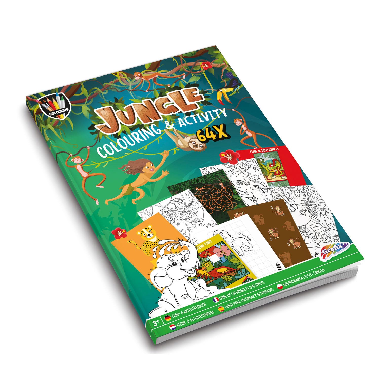 Creative Craft Group - Creative Craft Group Kleur- en activiteitenboek jungle