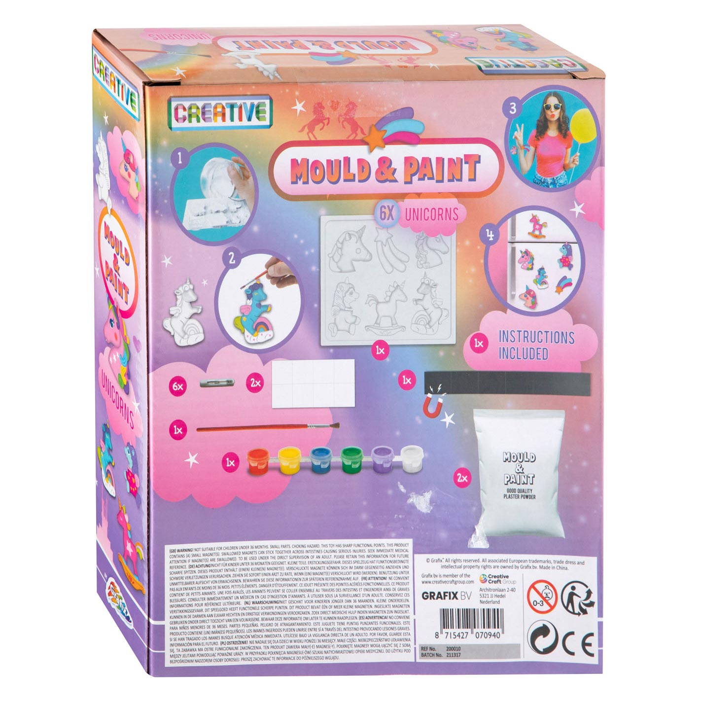 Grafix giet en schilder unicorn cute pet
