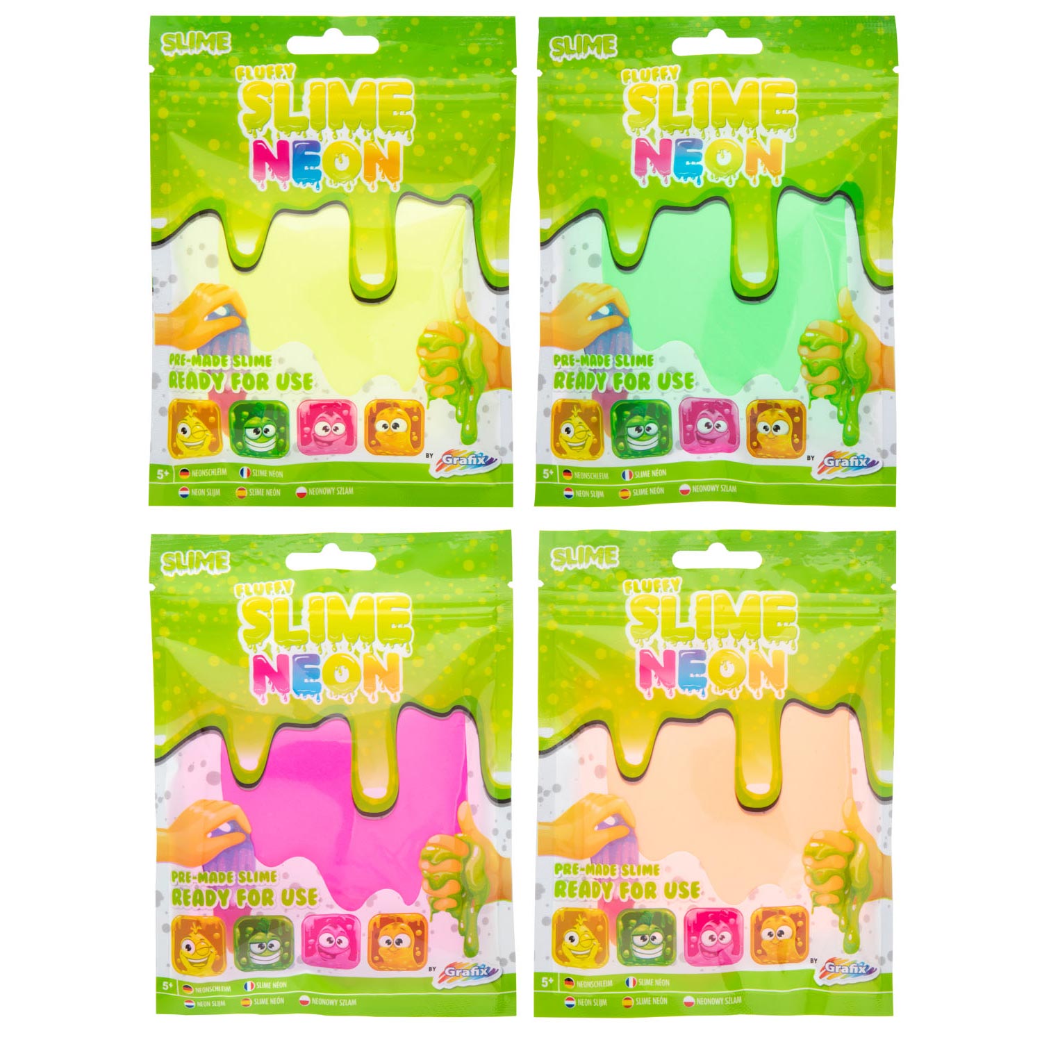 Grafix - Grafix Neon fluffy slijm