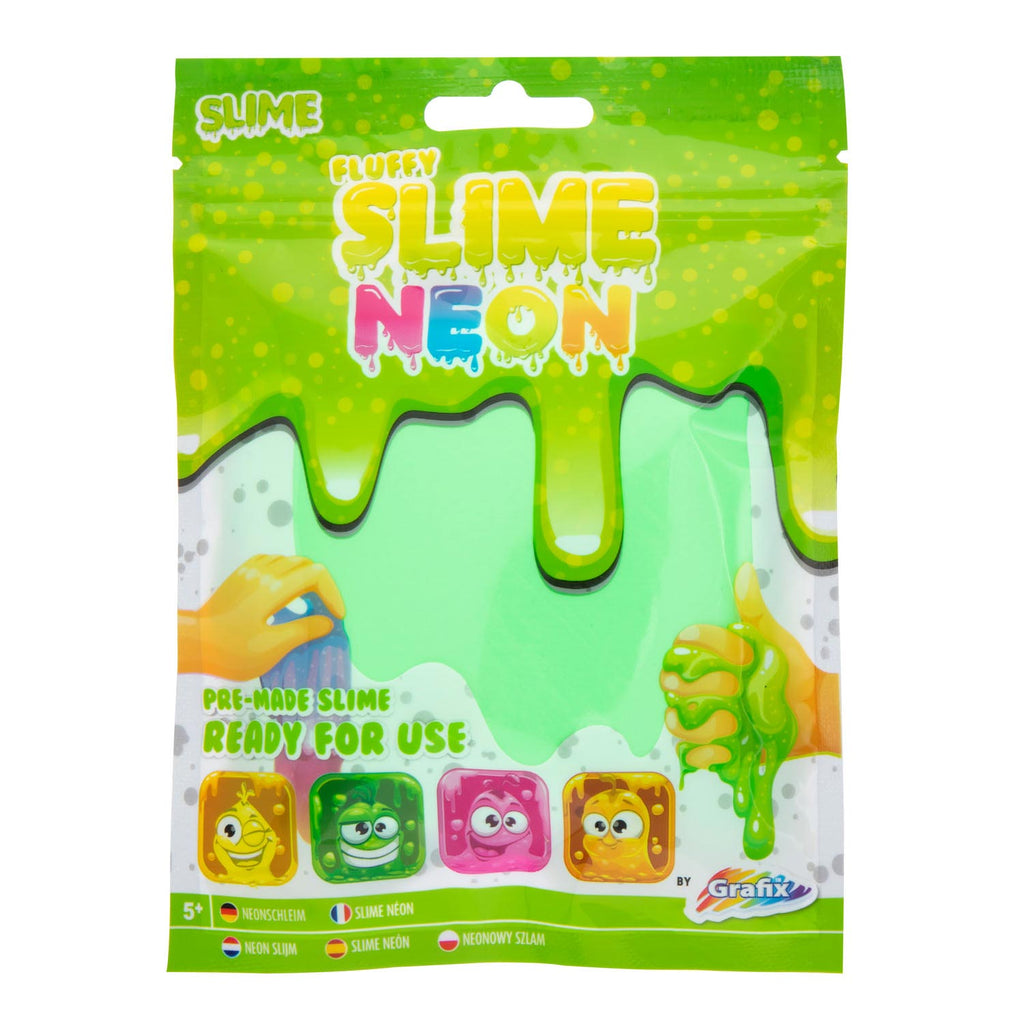 Grafix neon fluffy slime -kant en klaar