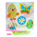 Grafix diamond painting stickers pasen 5 stuks- leeftijd vanaf 5 jaar