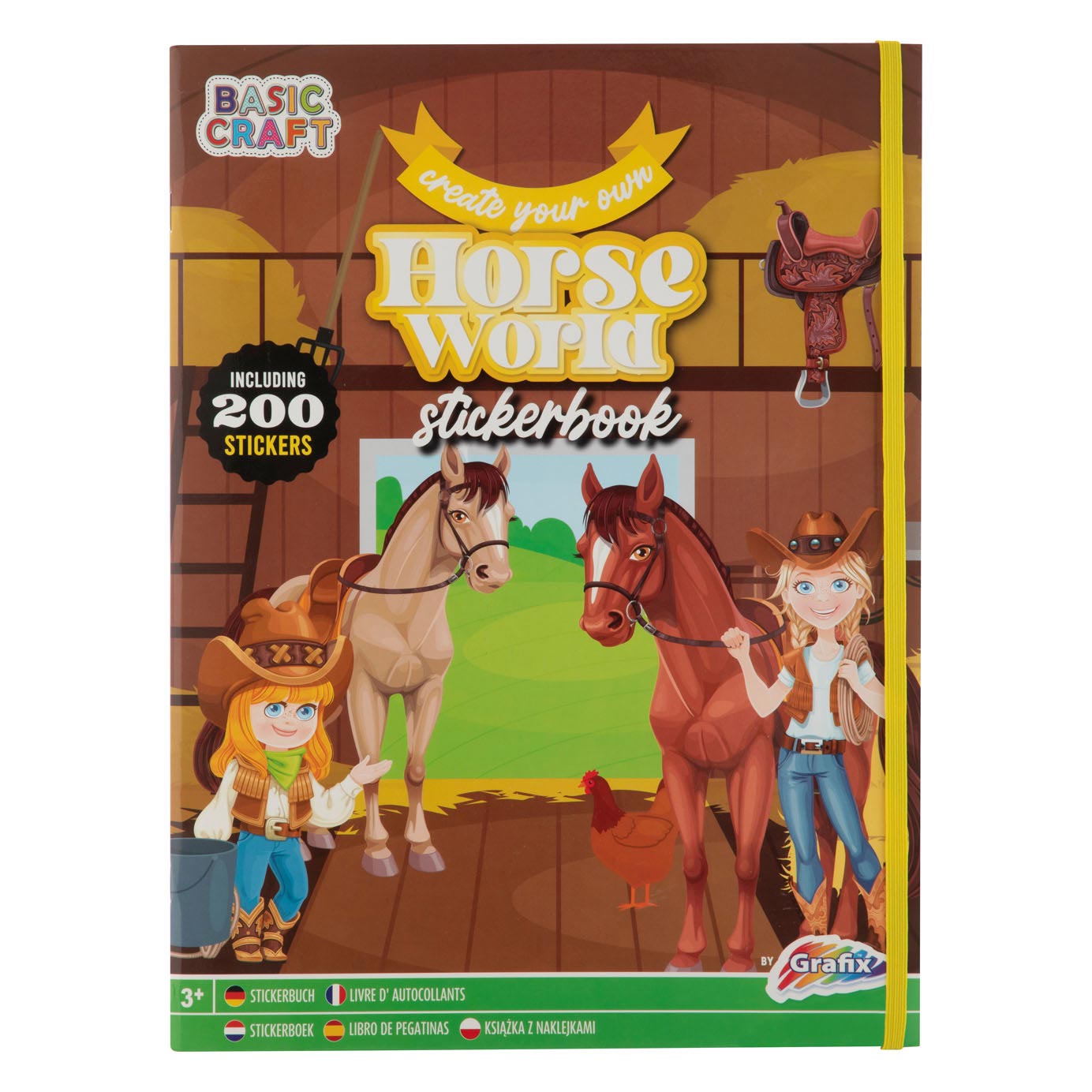 Grafix stickerboek magische paarden, 200 stickers