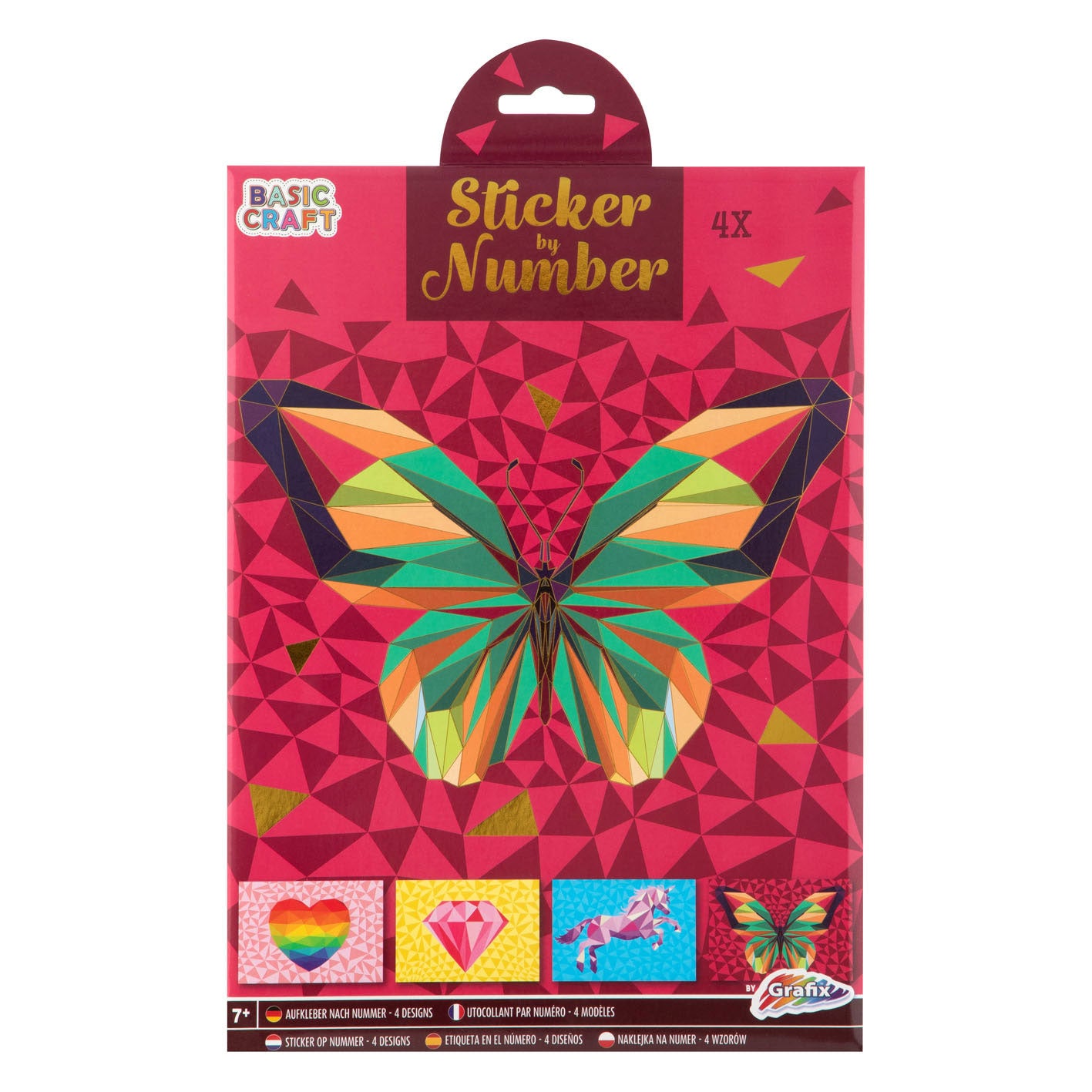 Grafix stickeren op nummer - vlinder