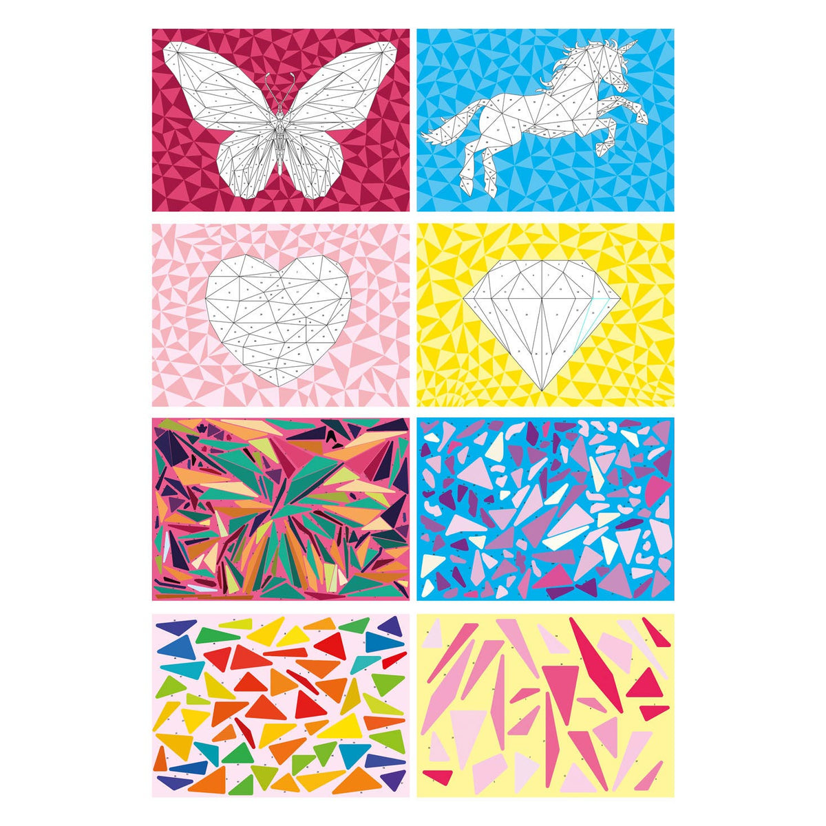 Basic craft stickeren op nummer - vlinder