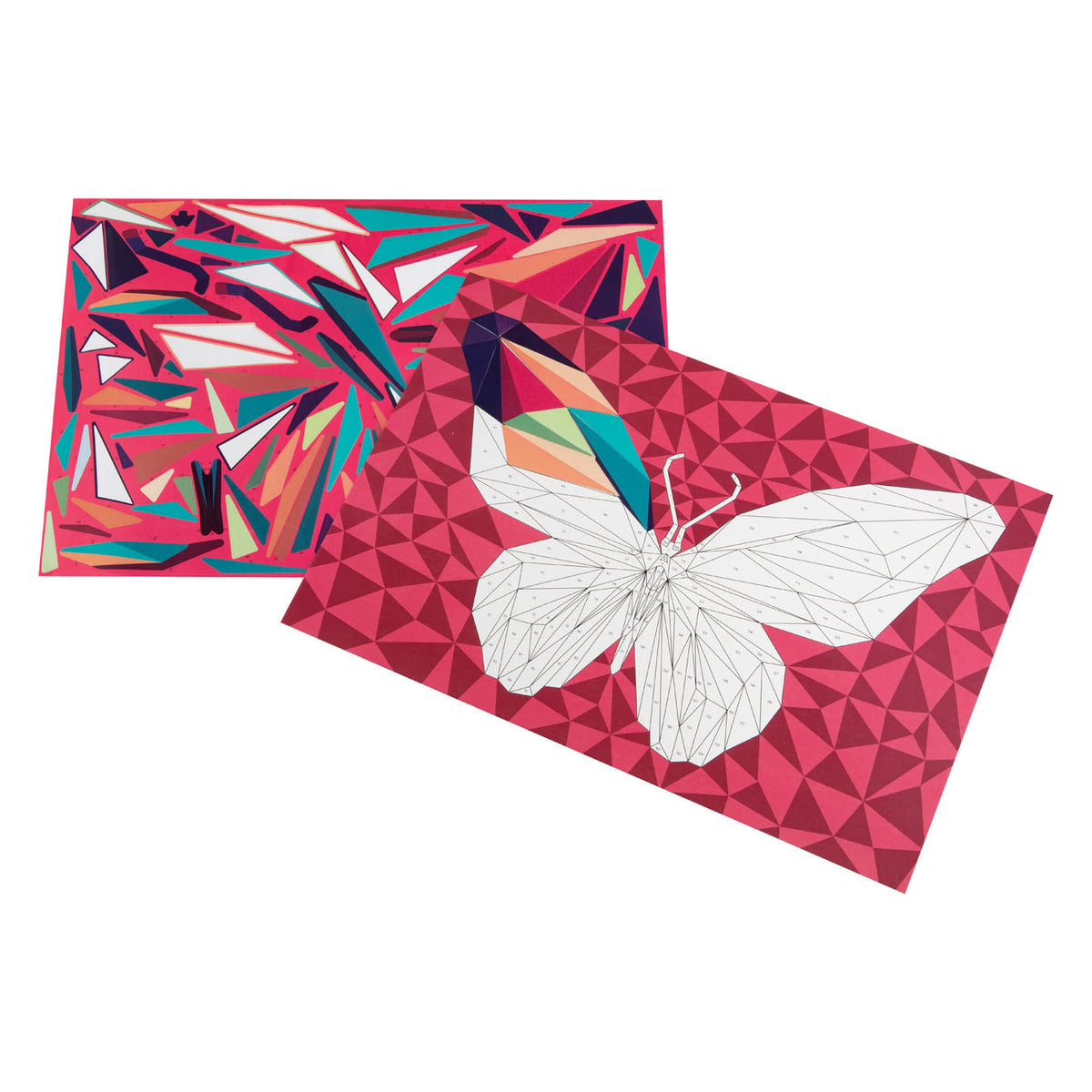 Basic craft stickeren op nummer - vlinder