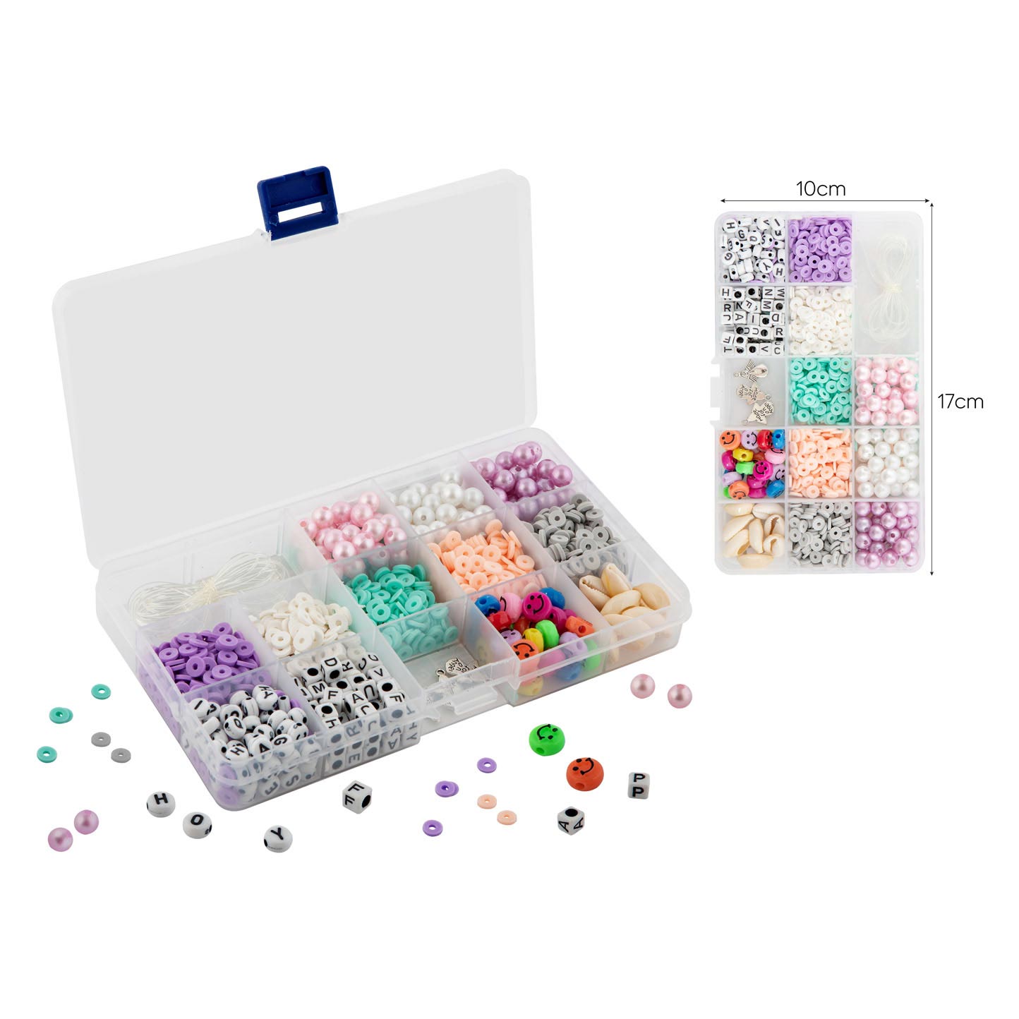 Grafix kralensets beads in box, 12 setjes beads