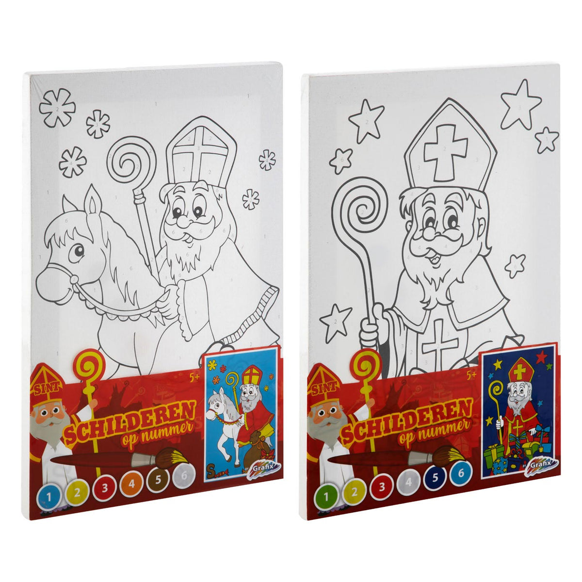 Grafix sinterklaas canvas schilderen op nummer