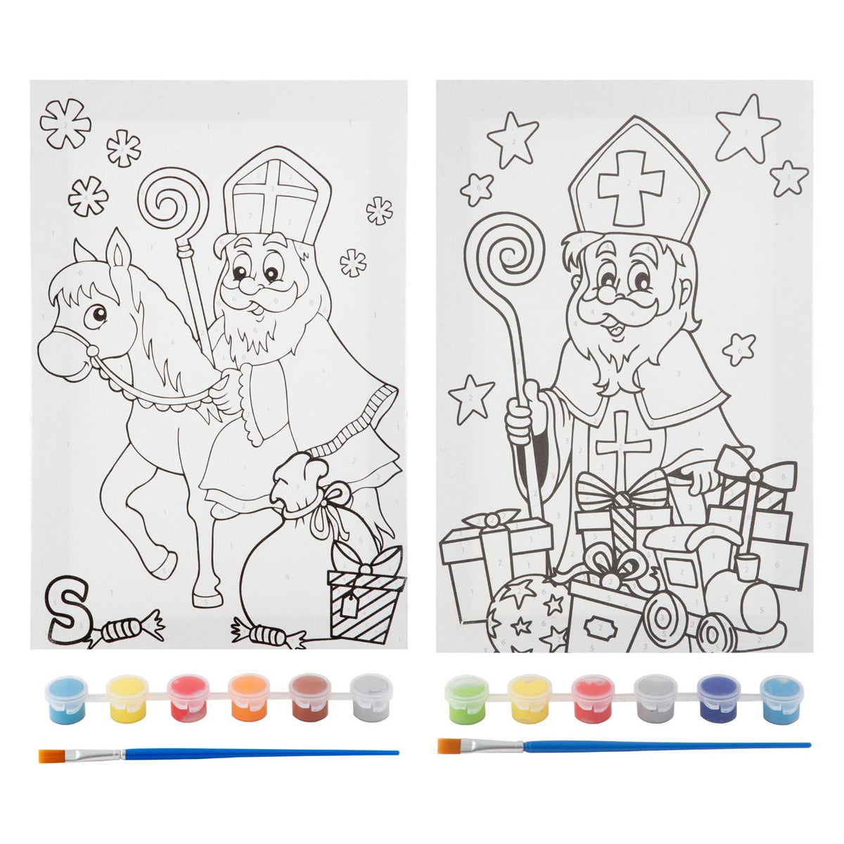Grafix sinterklaas canvas schilderen op nummer