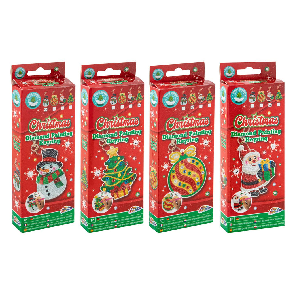 Grafix - Grafix Maak je eigen diamond painting sleutelhanger kerst