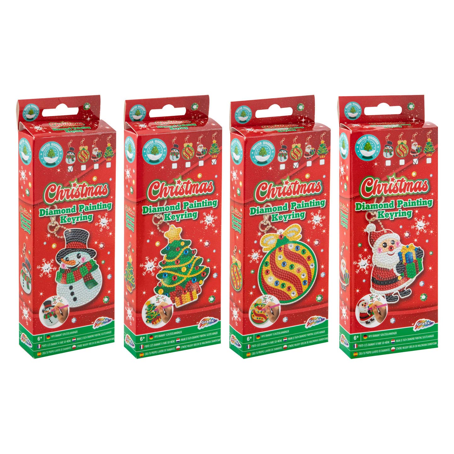 Grafix - Grafix Maak je eigen diamond painting sleutelhanger kerst