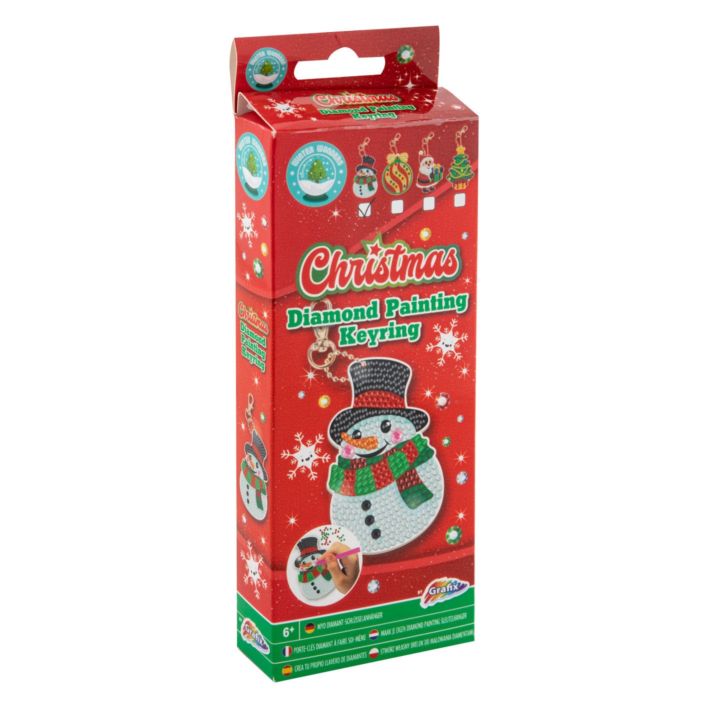 Grafix - Grafix Maak je eigen diamond painting sleutelhanger kerst