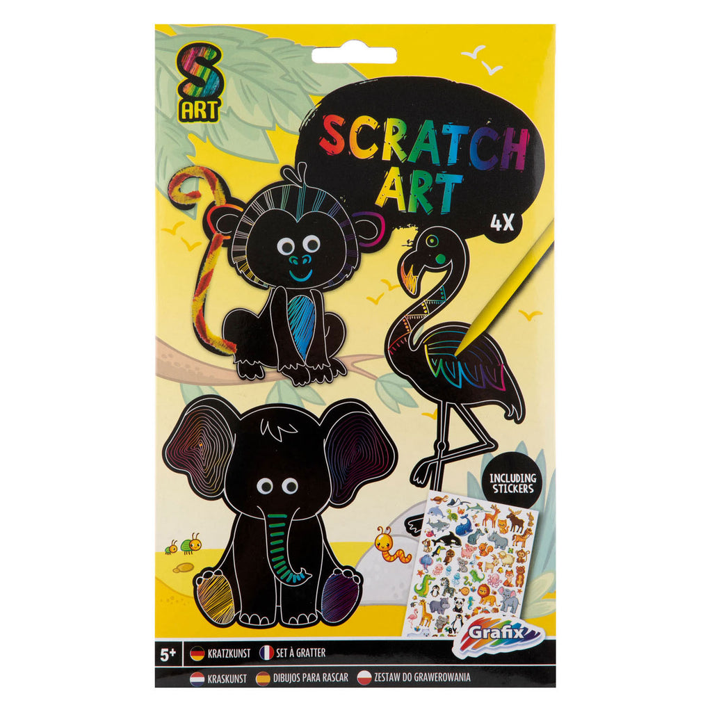 Creative craft group maak je eigen scratch art jongen