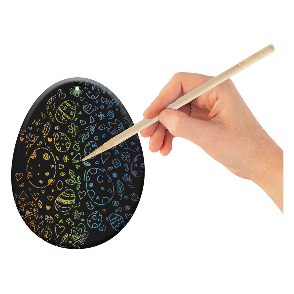 Creative craft group scratch hangers pasen, 9st.